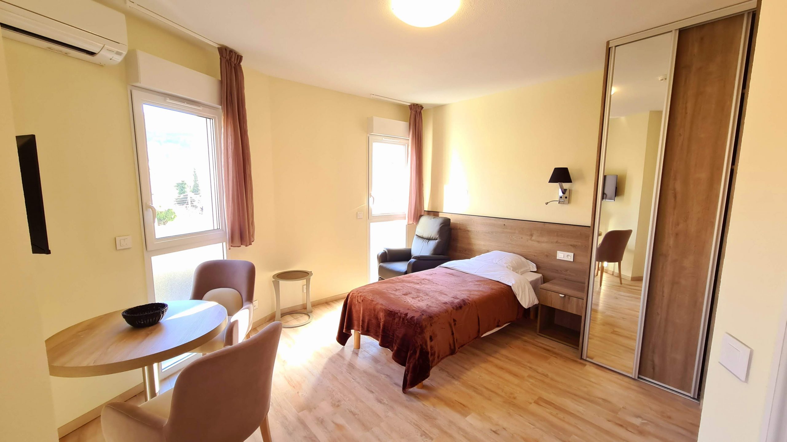 Vue d'une studio de la Villa Rose